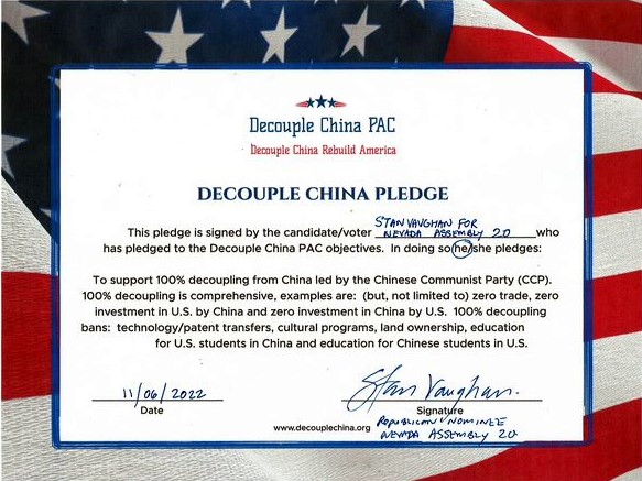 Decouple China pledge